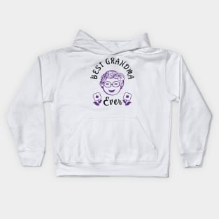 Best Grandma Grandmother Funny Family Theme Kids Hoodie